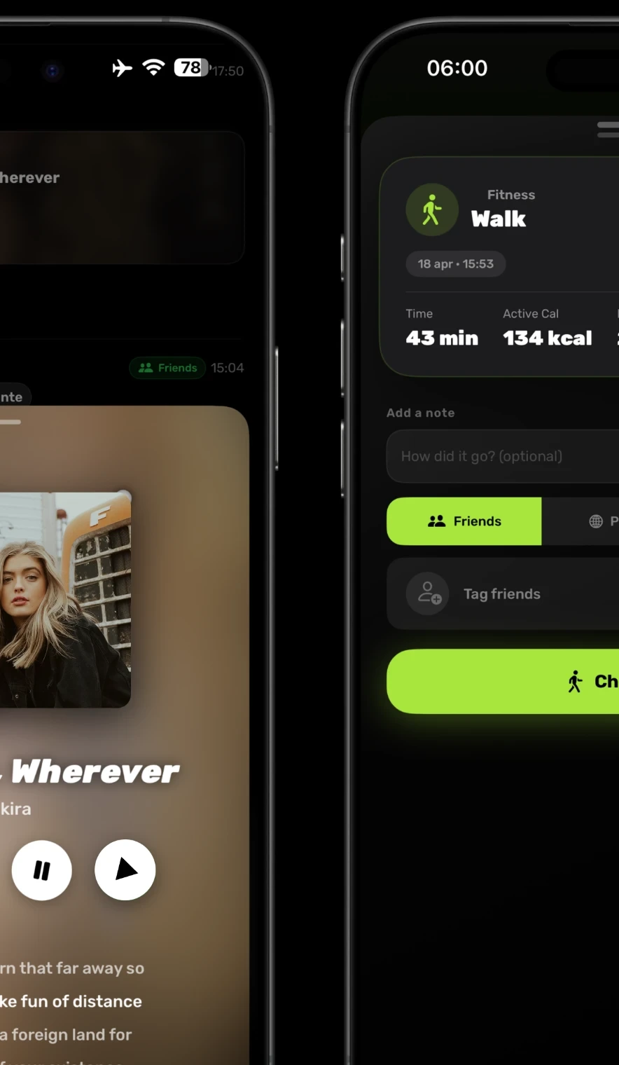 Checkin app — seconds to share